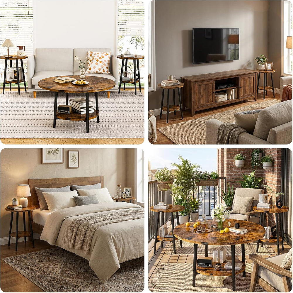 AWQM Coffee Table, Coffee Table Set of 3, Coffee Tables for Living Room | Rou...