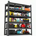 6-Tier Garage Shelves, Metal Shelving Unit, Adjustable Storage Shelves Heavy Duty 36''W*16''D*82''H，Double-Layer Column with Reinforced Ribs Capable of Bearing 3624 Lbs for Garage, Basement, Warehouse