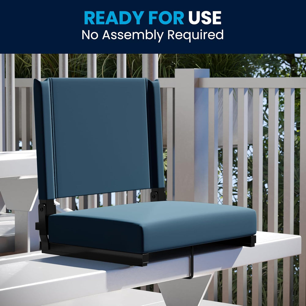 Flash Furniture Grandstand Portable Stadium Seat for Bleachers or Benches, Fo...