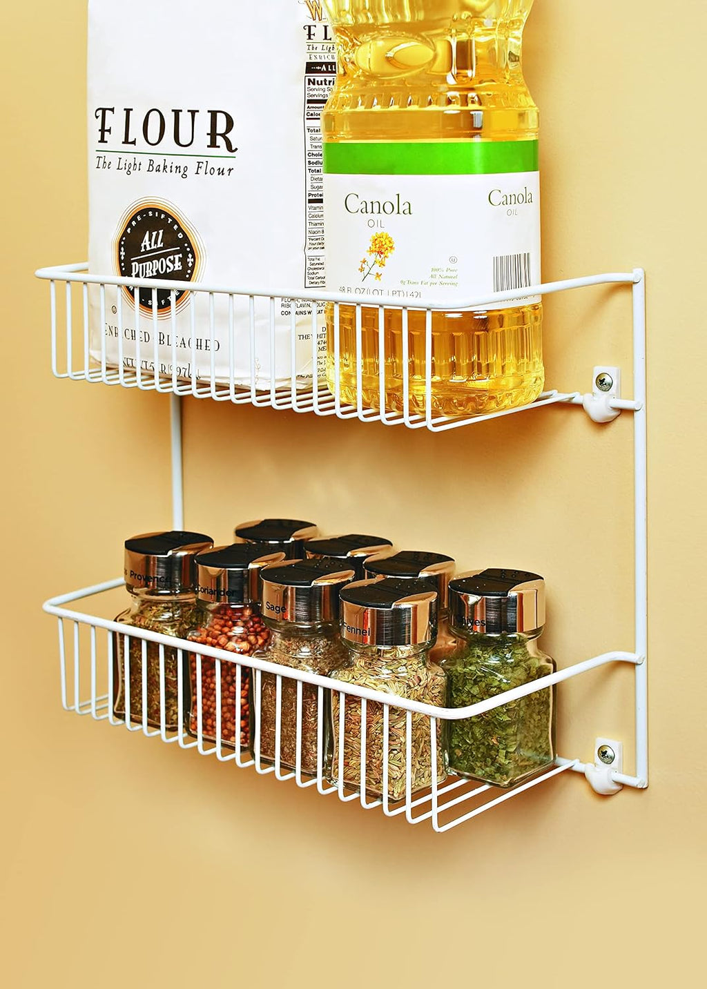 ClosetMaid 8002 2-Tier Wall Rack for Added Storage, 10.5-Inch H x 12.5-Inch W x 5-Inch D, White