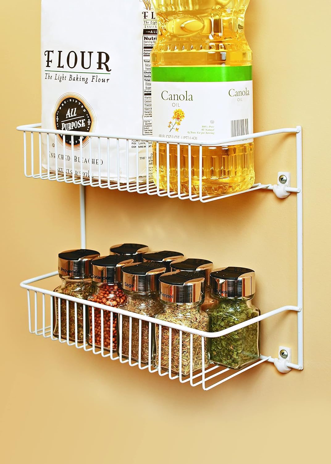 ClosetMaid 8002 2-Tier Wall Rack for Added Storage, 10.5-Inch H x 12.5-Inch W x 5-Inch D, White