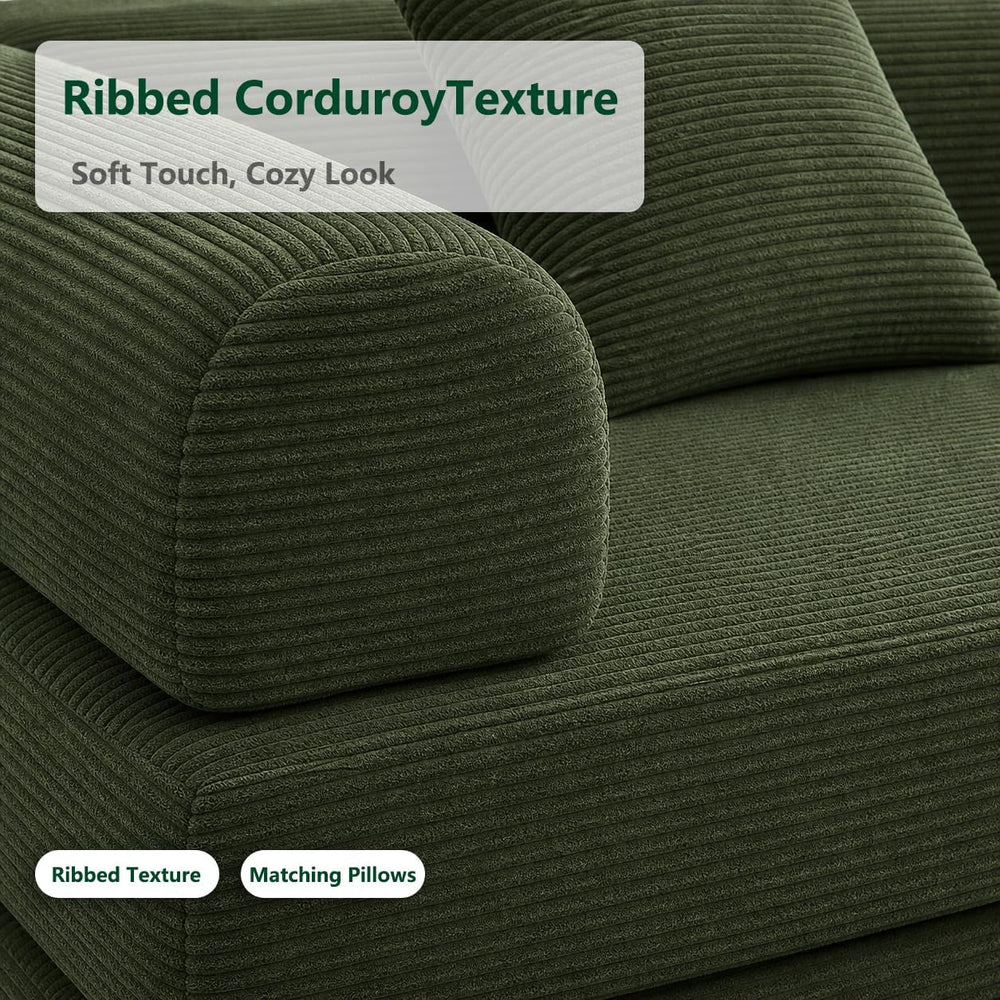 Compressed Modular Sectional Sofa Couch,No Tools Assembly | Convertible bed mode