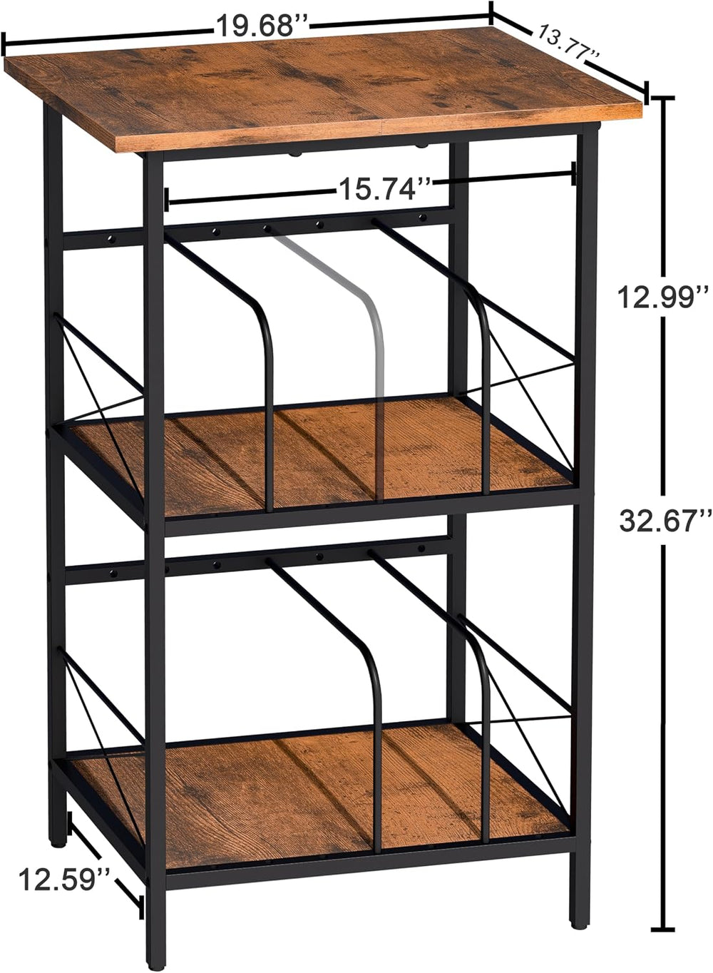 Record Player Stand with 4 Adjustable Dividers, Vinyl Record Storage Holds 20...
