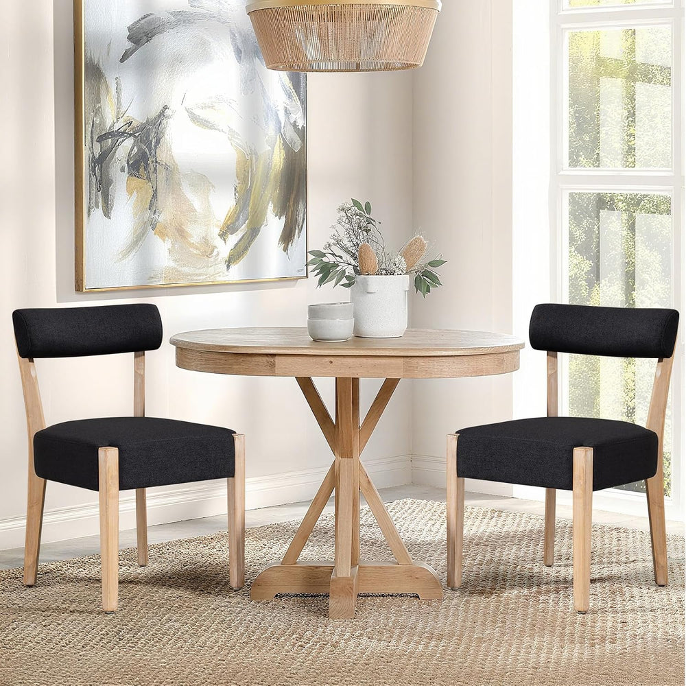 ZJhome Dining Chairs,Set of 2 Mid-Century Modern Wooden Kitchen Chairs with L...