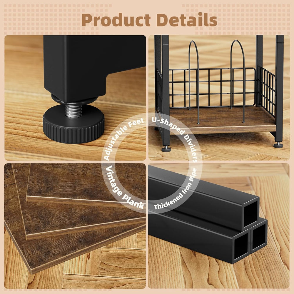 Simple Trending Record Player Stand, Turntable Stand with Vinyl Storage Holds...