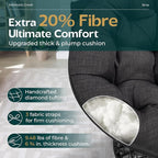 Bme 40" Ergonomic Wicker Papasan Chair