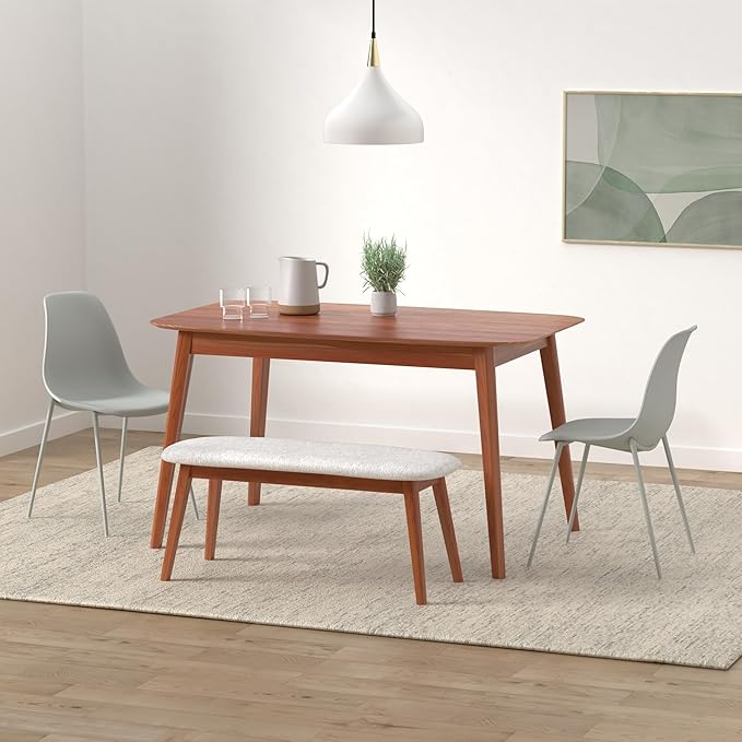 Poly & BARK Isla Modern Kitchen Chairs Set of 4 - Plastic Dining Chair with Metal Legs - Quick Assembly Simple Cafe Chairs Plastic for Indoor or Outdoor - Feather Grey
