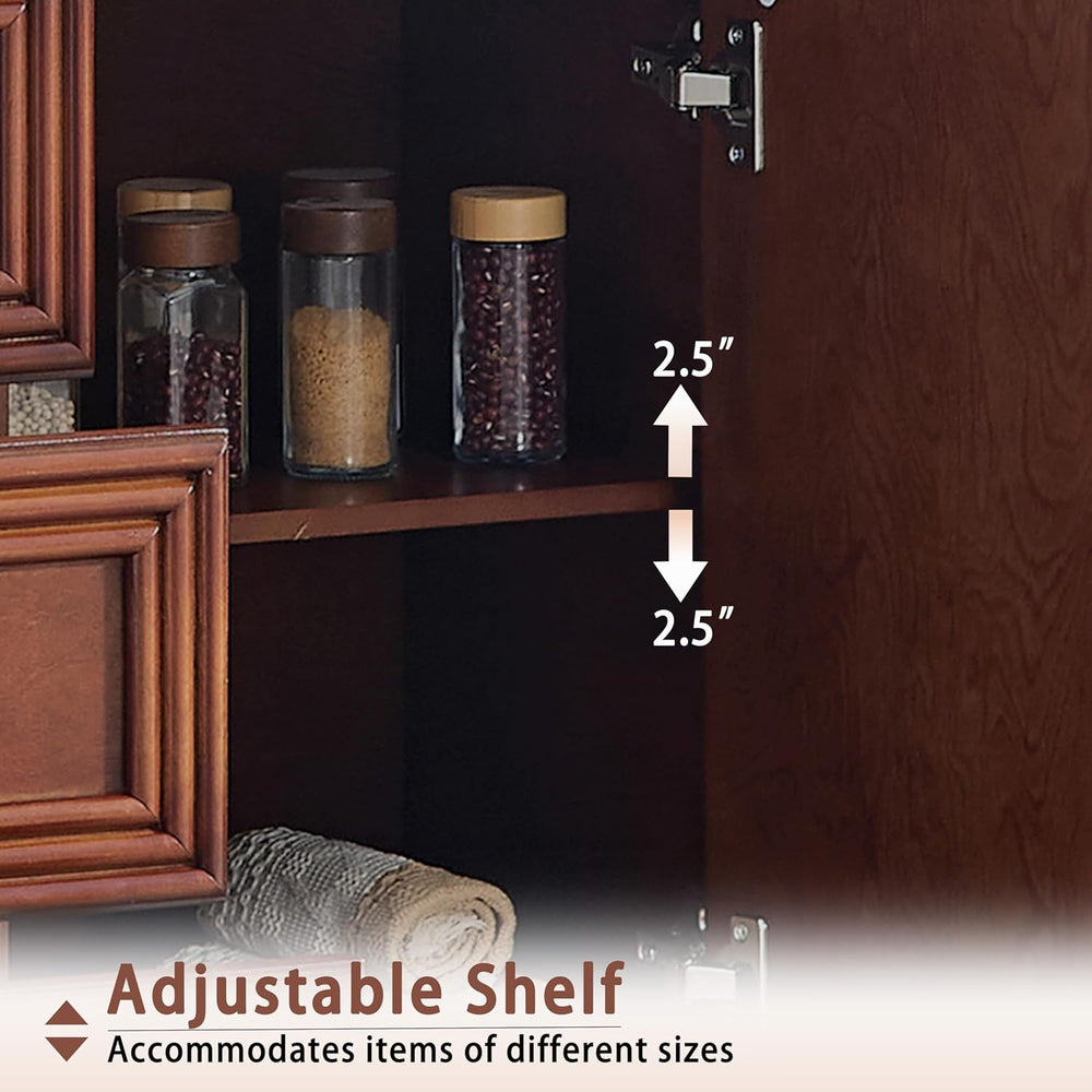 LKTART 47" Wood Sideboard Buffet Cabinet with Storage,Traditional Media ...