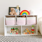 NaturalCozy Storage Cubes 9”x9”x7”Cotton Rope Woven Baskets for Organizing 3-Pack | 9 Inch Cube Storage Bin | Small Basket for Shelf Nursery, Pantry, Decorative Plant, Bathroom Closet, Toy Gift