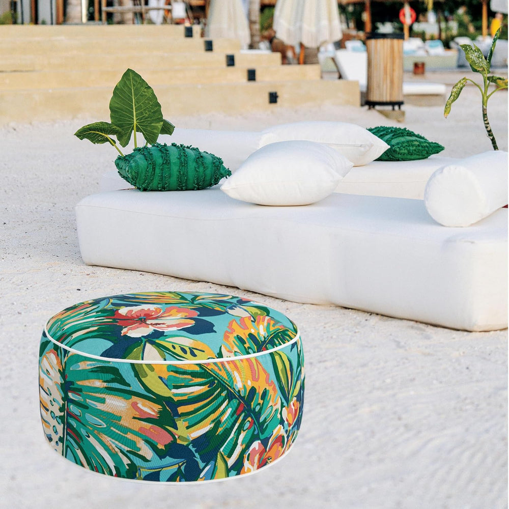 FUNHOME Inflatable Stool Ottoman Footrest with Handle, All Weather Footrest S...