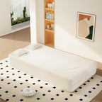 Convertible Folding Sofa Bed, 2-in-1 Full Size Floor Boneless Couch Bed, Loveseat Sleeper Couch, Teddy Floor Sofa, Memory Foam Sleeper SofaBed, Small couches for Small Spaces, No Assembly