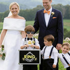 Ring Security Wedding Ring Bearer Aluminum Briefcase-Padded Slits Holder Ring Bearer Gifts Security Box for Proposal Ceremony Wedding Day,Security Badge Props for Boys Kids