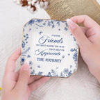 Friendship Gifts for Women,Best Friend Birthday Gifts For Women,Jewelry Tray,Birthday Gift for Womens Friendship,4x4 Small Jewelry Dish Trinket Dish,Unique Gift For Friends Coworkers