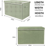 popoly Large Toy Box Chest with Lid, Collapsible Sturdy Toy Bin Storage Organizer Boxes Baskets for Kids, Boys, Girls, Nursery, Playroom, 25"x13" x16"