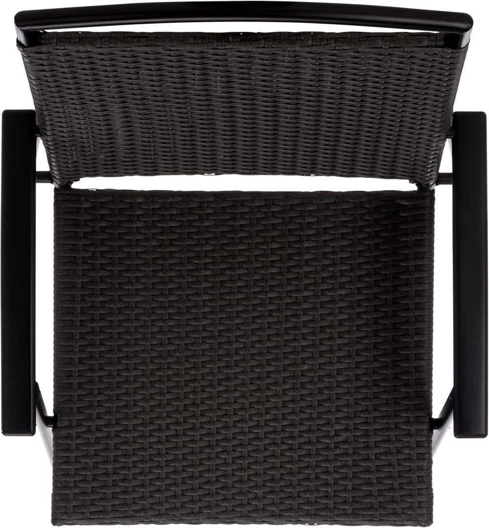SAFAVIEH Outdoor Patio Furniture Collection – Dory Rattan Weave Folding Chair...