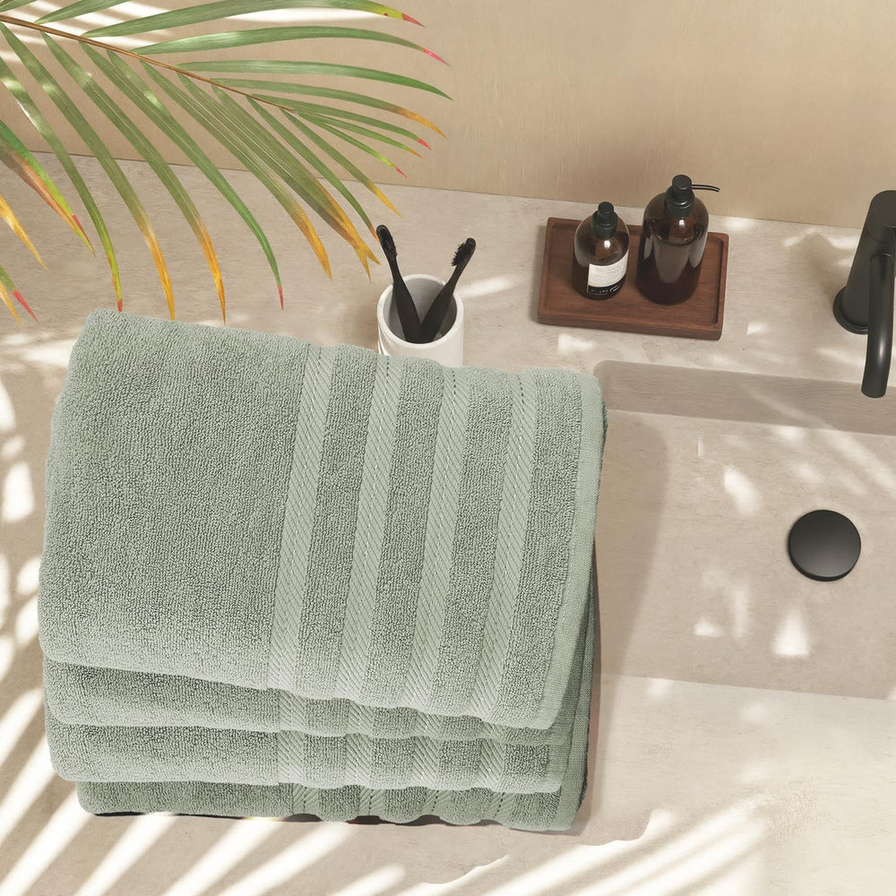 Hearth & Harbor Bath Towels for Bathroom - 100% Ring Spun Cotton Luxury B...