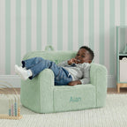 babyGap by Delta Children Personalized Sherpa Chair - Greenguard Gold Certified, Sage