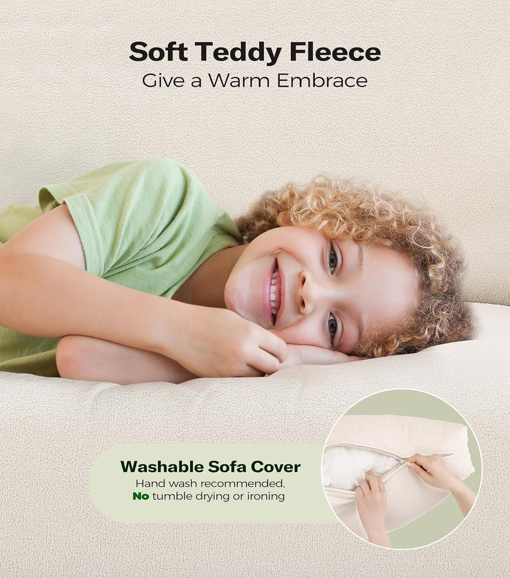 Welzona Couches for Living Room, 83"Teddy Sofa Couch, Sofas for Living R...
