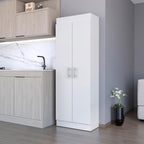 67" Tall Kitchen Pantry Cabinet with Storage,2-Door Wooden Cupboard Credenza Bufffet Cabinet Freestanding Kitchen Hutch for Living Room, Dining Room,White