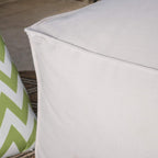 Great Deal Furniture GDFStudio Tulum Outdoor Khaki Water Resistant Fabric Bean Bag Lounger
