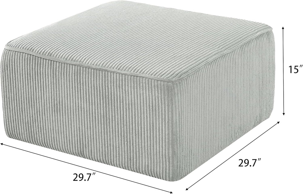 Christopher Knight Home Kyle Corduroy Woven Upholstery Square Ottoman, Living...