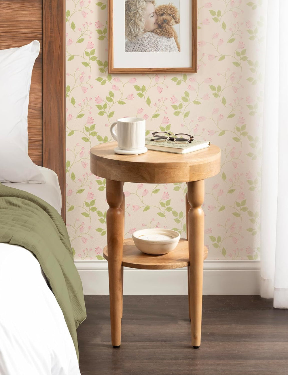 Kate and Laurel Ardentown Modern Round Wood Side Table, 16 x 16 x 24, Natural...