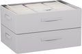 CYhom Under Bed Storage Bins Frame Storage Box Oxford Fabric Sturdy Underbed Container Foldable Stackable Large Capacity Clothes Organizer (Grey, 23.6" x 19.7" x 6.3")