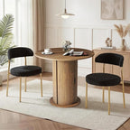 SoarFlash Kitchen Table and Chairs for 2, 31.5" Dining Table Set for 2 with Upholstered Chairs, 3 Piece Kitchen Table Set with Storage Shelf for Small Space, Apartment