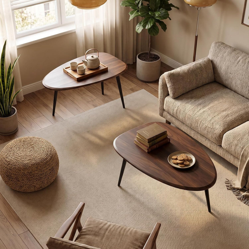 Nesting Coffee Table Set of 2,Mid Century Coffee Nesting Table | living room ...