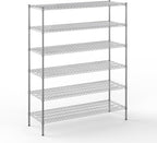 21" Deep x 60" Wide x 74" Height Wire Shelving Kit | 6-Tier | NSF Commercial Storage Rack Unit