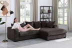 Evan L Shape sectional Sofa for Living Room, Apartment, Bedroom, Office