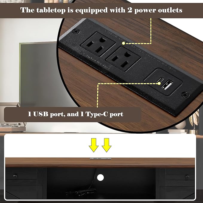98.8" W Wall Unit Entertainment Center with Bookshelves for TVs up to 80", Modern TV Stand Media Console with Cabinets and Adjustable Shelves for Living Room (Black+Brown2)