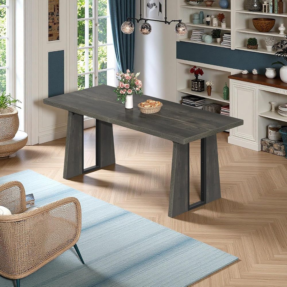YITAHOME 70.86 Inch Dining Table for 6-8 People, Wooden Farmhouse Rectangular...