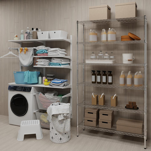 14" Deep x 48" Wide x 74" Height Wire Shelving Kit | 6-Tier | NSF Commercial Storage Rack Unit