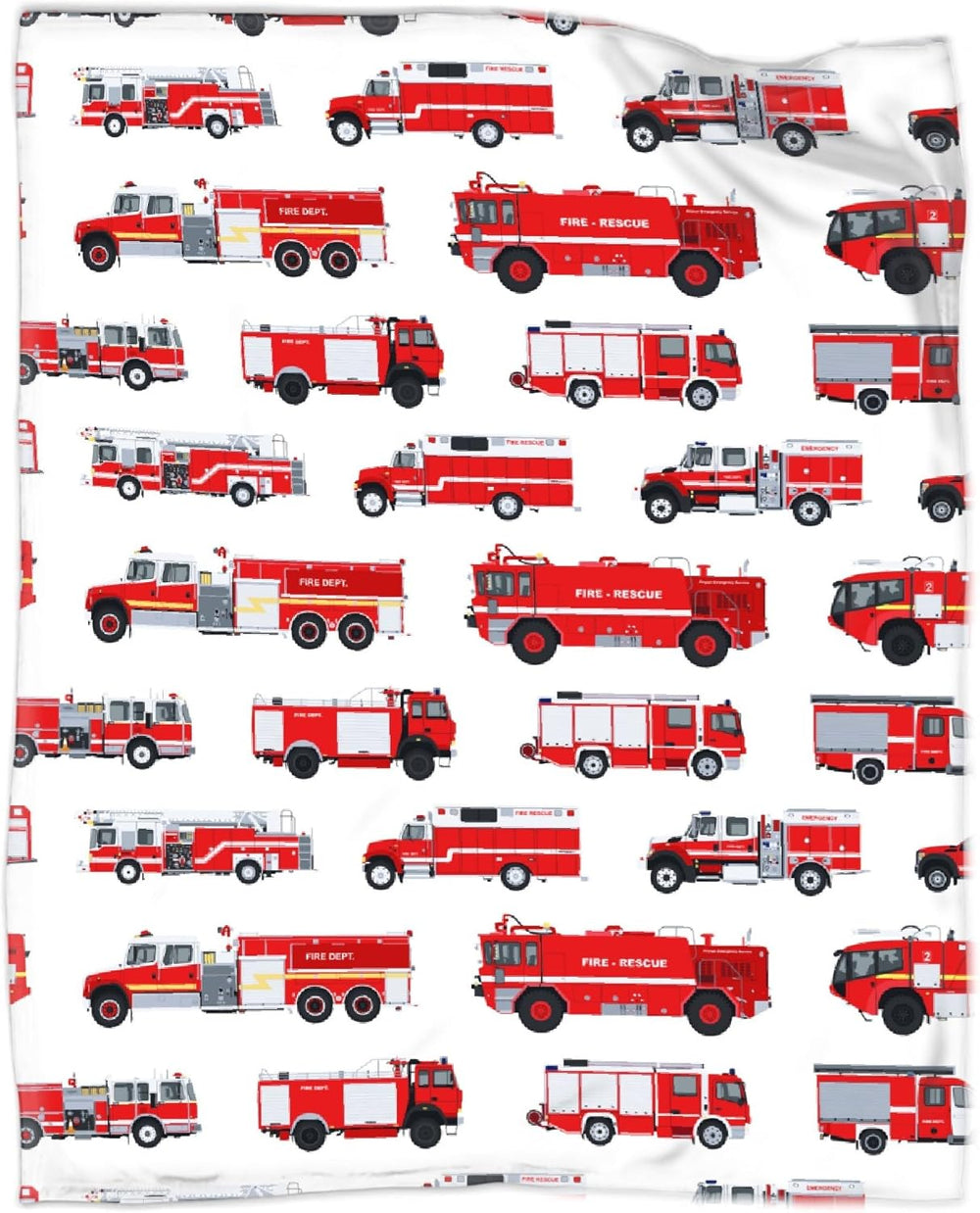 Fire Truck Blanket Gifts for Truck Lover 40 x 50 Inch for Kid,Red Truck Fanne...