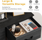 DWVO 10 Drawer Dresser - Fabric Storage Tower, Organizer Unit for Living Room, Hallway, Closets - Sturdy Steel Frame, Wooden Top & Easy Pull Fabric Bins