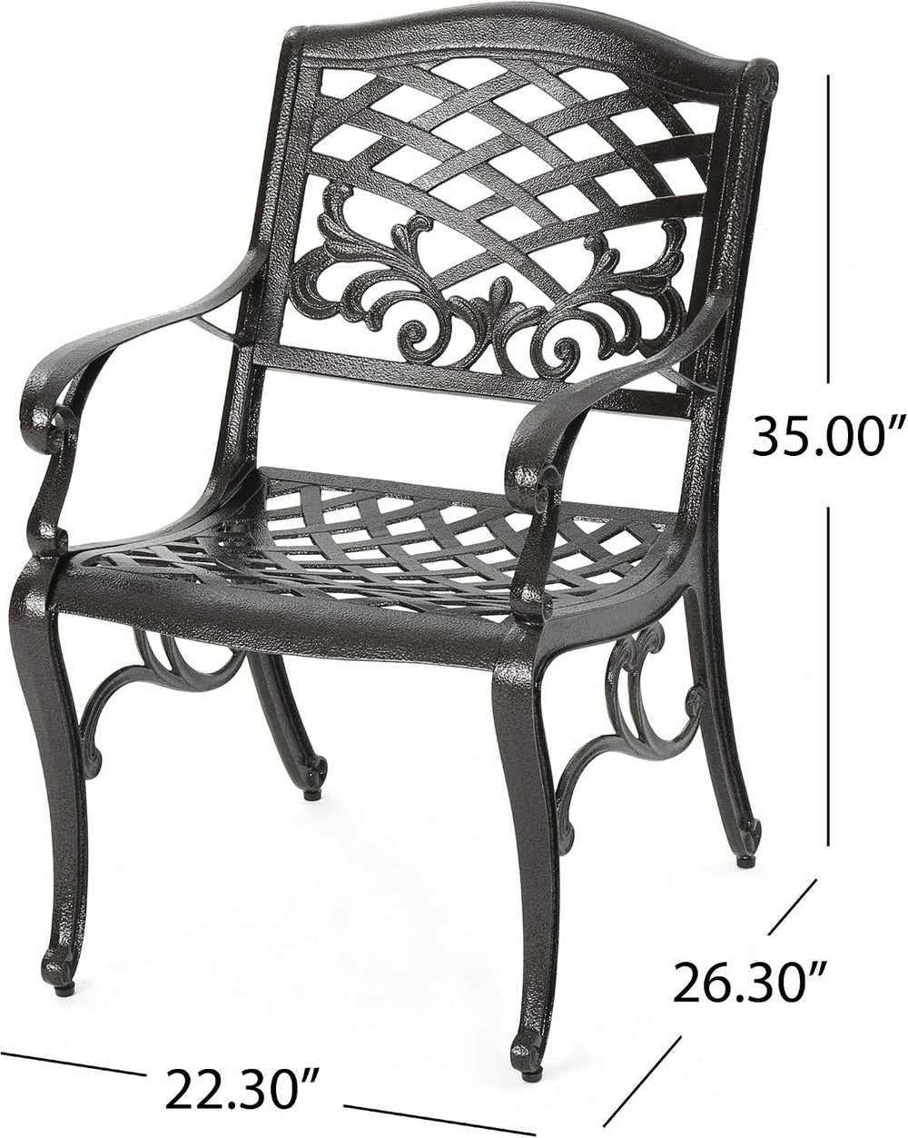 Christopher Knight Home Sarasota Outdoor Cast Aluminum Outdoor Chairs, 2-Pcs ...