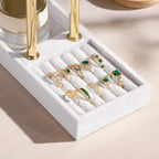 2 Tier Bracelet Holder Display - Detachable T Bar White Velvet Bracelet Holder, Jewelry Holder Organizer for Bracelet, Necklace, Earrings, Rings