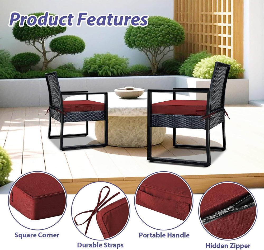 IPYNBAP Outdoor Chair Cushions Set of 4 -Waterproof Outdoor Seat Cushions for...