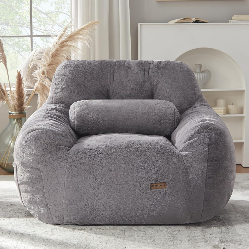 EBENCHICO Giant Bean Bag Chair for Adults Oversized Faux Fur BeanBag Sofa | W...