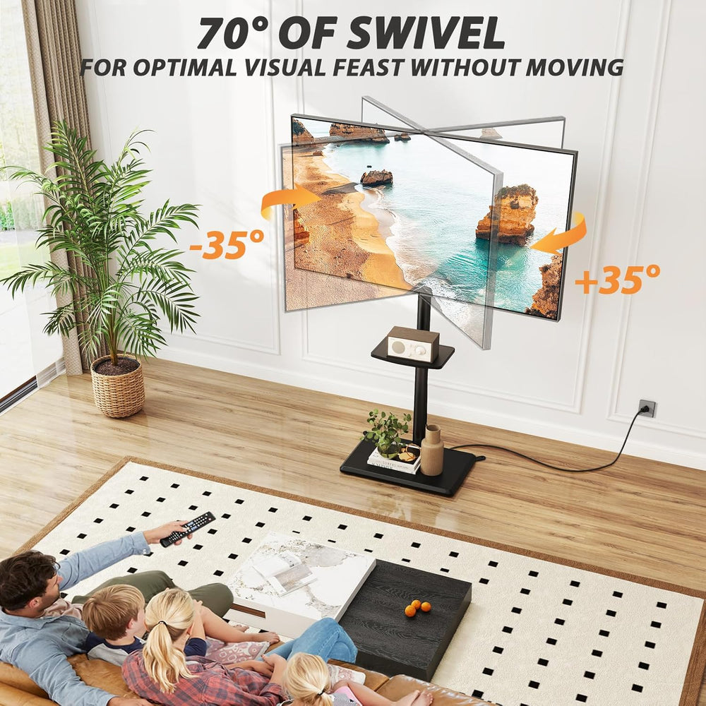 TVON Floor TV Stand with Power Outlet for 32-65 inch TVs up to 88 lbs | Swive...
