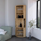 Wine Rack 5 Large Shelves Corner Storage Cabinet, Pantry Sideboard Locker for Living Room,for Kitchen Home