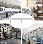 HARDURA Stainless Steel Shelf 12" x 72", 320lb Commercial Shelves Wall Mount Metal Shelving with Backsplash and Brackets for Kitchen, Restaurant, Laundry Room and Home