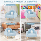 INFANS Kids Sofa, Toddler Armchair with Solid Wooden Frame Anti-Tipping Design Plush Fabric, Upholstered Children Chair for Kindergarten Playroom Preschool, Gift for Boys Girls, Toddler Couch