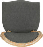 Christopher Knight Home Reed Upholstered Farmhouse Dining Chairs, (Set of 2), Dark Gray + Black Checkerboard + Natural