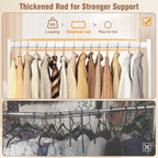 EAGMAK Heavy Duty Clothes Rack Load 420 LBS, Rolling Garment Rack with Lockable Wheels, Standing Metal Clothing Rack with Shelves, Portable Wardrobe Sturdy Coat Rack for Hanging Clothes (White