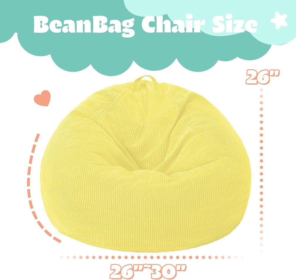 HABUTWAY 2FT Bean Bag Chair,Giant Bean Bag Chairs for Teens Adults,Big Bean B...