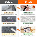 Lifewit 3 Pack Clear Clothes Storage Bags, 60L Plastic Blanket Storage Bag, Vinyl Foldable Moving Bags with Zipper, Closet Organizers and Storage Containers for Bedding, Duvet, Comforter