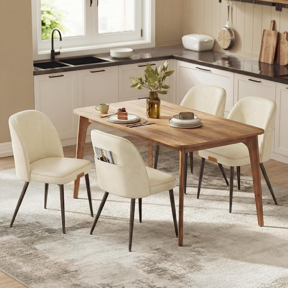 VASAGLE Dining Chairs Set of 4, Upholstered Kitchen Chairs