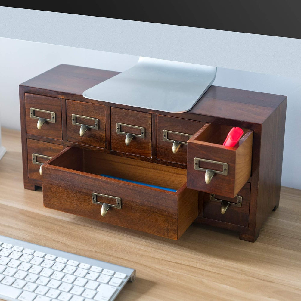 Label Holder Organizer Traditional Medicine Cabinet - Desktop Wide & Smal...